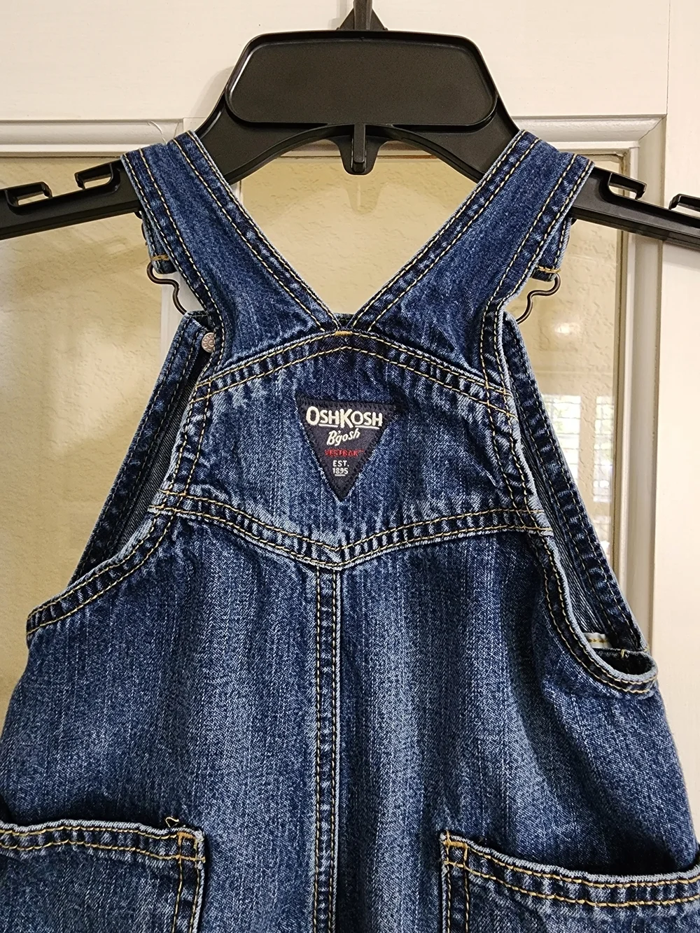 OshKosh B’gosh Denim Overalls 18M Carpenter Cargo Logo Bib Jeans